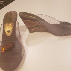 Beverly Feldman Wedge Jewel Sandal